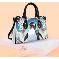 Penguin Leather Bag, Animal Lover Handbag
