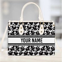 Personalized Baby Panda Leather Handbag, Women Leather Handbag, Gift For Her