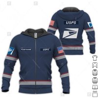 Personalized Name Love Postal Worker 3d All Over Printed Zip Up Hoodie