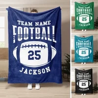 Personalized Football Fleece Blanket