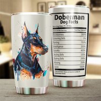 Doberman Tumbler, Doberman Gift, Cute Dog Tumbler
