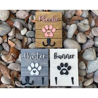 Custom 3d Leash Holder With Dog Paw Print
