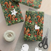 Watercolor Squirrel Wrapping Paper