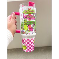 Pink Handle Funny Character 40 Oz Tumbler