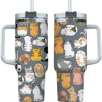 Lovely Cat Tumbler 40oz With Handle