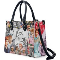 I Love Lucy Poster Cover Collection Leather Bag