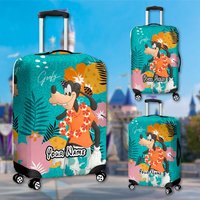 Custom Dog Tropical Luggage Cover, Mouse Movie Suitcase Cover, Cartoon Luggage
