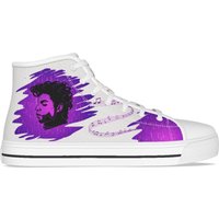 Prince, Prince Shoes, Purple Shoes, Pur Rain, Women's High Top Shoes