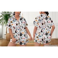 Elvis Presley Pajamas Short Set, Elvis Presley Pajamas Set, Holiday Pajamas Set
