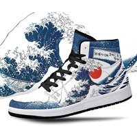 Great Wave Off Kanagawa High Tops, Wave Off Kanagawa Shoes, Katsushika Hokusai, Japan, Great Wave, Great Wave Off Kanagawa Premium High Tops