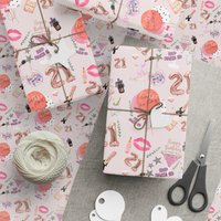 21st, Birthday Giftwrap, Birthday Wrapping Paper