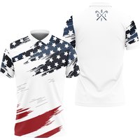 American Flag Patriotic Polo Shirt