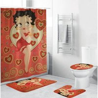 Cute Betty Boop Cartoon Love Bathroom Set.