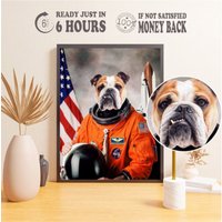 Personalized Custom Astronaut Pet Portrait Poster