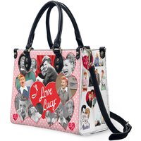 I Love Lucy Poster Cover Collection Leather Bag