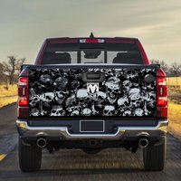 Skulls American Flag Tailgate Wrap Truck Bed Decal