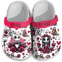Her Jack His Sally Nightmare Couple Lovers Valentine Classic Clogs