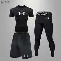 Tracksuit Men's Running Sportswear Suits Gym Tights Jogging Set