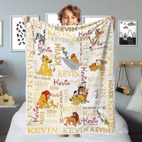 Personalized Lion Family Fleece Blanket