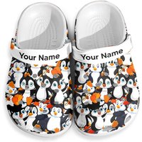 Penguin Personalized Clogs Shoes With Your Name