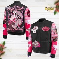 Hazbin Hotel Zipper Baseball Jacket, Hazbin Hotel Husk Jacket Men, The Radio Demon