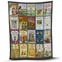 Laura Ingalls Wilder Books Blanket, Laura Ingalls Wilder Fleece Blanket