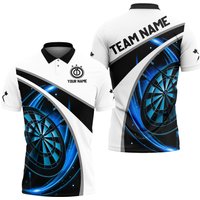 Custom Name Team Name Blue Darts Art Darts Team Men's Polo Shirt