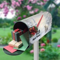 Custom Address Mailbox Covers Magnetic, Winter Polar Bear Theme Post Box Cover