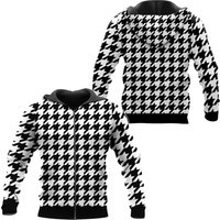 Houndstooth Zip Up Hoodie