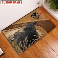 Black Angus Personalized - Welcome Doormat