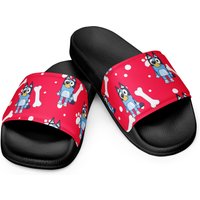 Red Blue Dog Women's Slides Sandals
