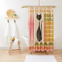Atomic Cat Shower Curtain