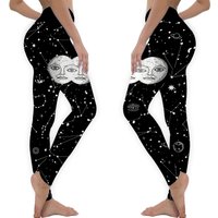 Gemini Zodiac Leggings - Black Leggings - Workout Legging