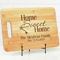 Custom Bamboo Cutting Board - Home Sweet Home Gift