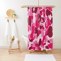 Pink Ba-pe Camo Shower Curtain