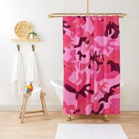 Pink Camo Shower Curtain
