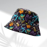Eevee Evolution Neon Bucket Hat Gifts