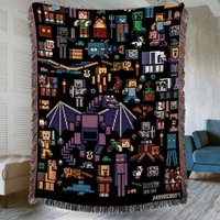 Video Game Woven Blanket Livingroom Wall Art Tapestry Bed Couch Decorative Blanket