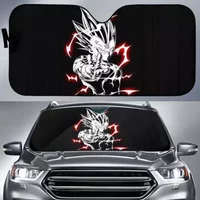 Vegeta Black Theme Car Sun Shades