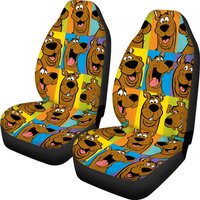 Cartoon Scooby Doo Face Car Seat Covers