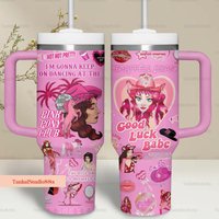 Chap.pell R.oan Tumbler 40oz, Pink Pony Club Tumbler, Queer Pop Music Tumbler Cup 2024 Tour Gift