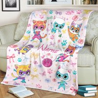 Personalized Super Kitties Blanket