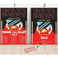 Custom Cage The Elephant Neon Pill Tour 2024 Poster