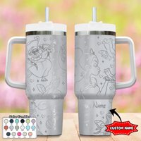 Custom Princess And Frog Tumbler, Princess Characters 40oz Tumbler