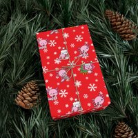 Axolotl Christmas Gift Wrapping Paper