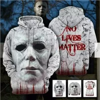 Horror Michael Myer Red Blood No Live Matter Halloween 3d Hoodie