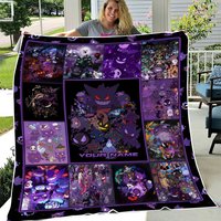 Gengar Fleece Blanket, Pkm Gengar Fleece Blanket