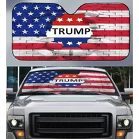 Trump 2024 Vote For The Convicted Felon Usa Flag Car Windshield Sunshade