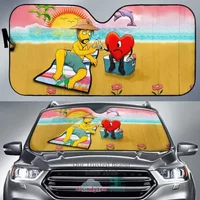 Bad Bunny Car Windshield Sunshade Funny Sunshade Blocks Sun Visor Protect