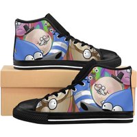 Regular Show High Top Canvas Shoes | Cartoon/anime Sneakers